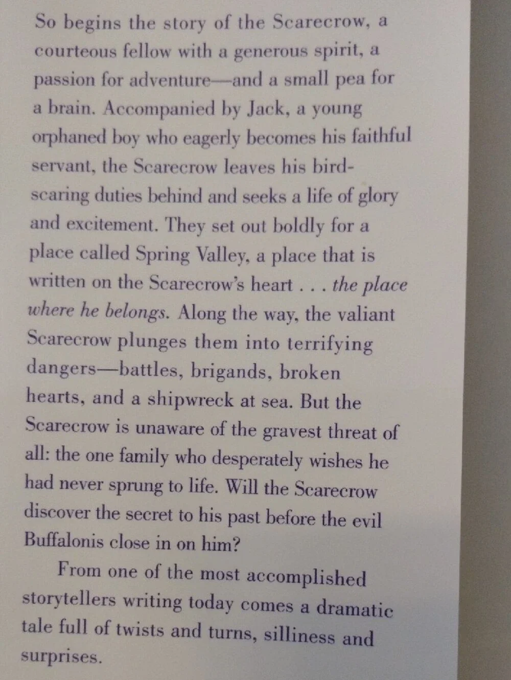 The Scarecrow And His Servant -2005 Hardcover